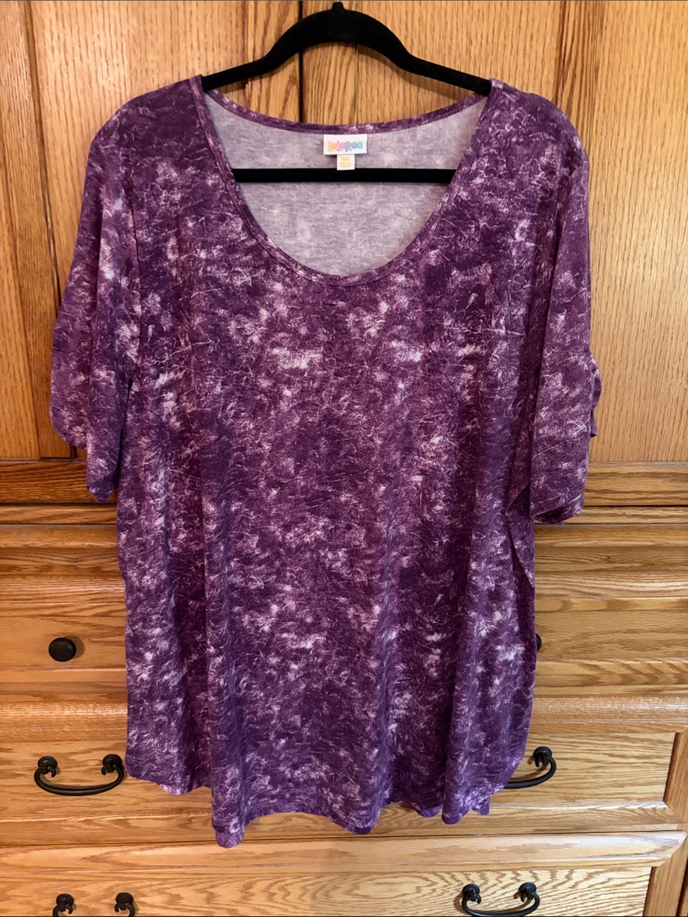 LuLaRoe Purple Marble Scoop Neck Tunic